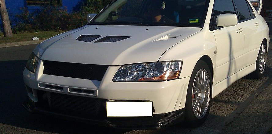 Mitsubishi Evo 7 CT9A Do Luck front lip spoiler for improved aerodynamics and aggressive front bumper styling