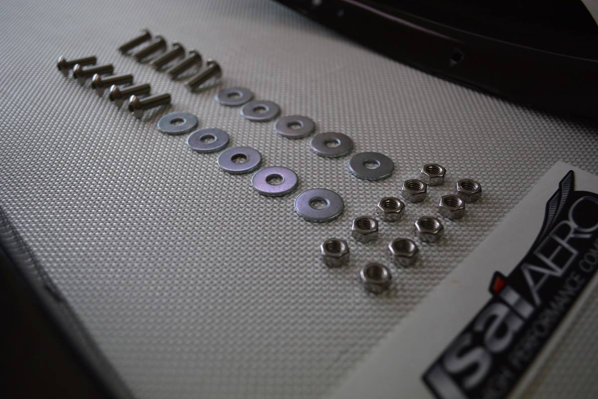 Toyota 86 front canards bolts hardware, aftermarket mounting kit for securing front canards on FT86 platform for improved aerodynamics