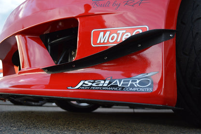 JSAI AERO Nissan 350Z Z33 Under Vertex front canards body kit, aggressive aftermarket aero upgrade designed to improve front-end downforce, track performance, and street styling.