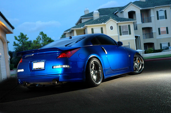 JSAI AERO Nissan 350Z Z33 Amuse style rear bar lip body kit upgrade, designed to enhance rear styling and aerodynamic performance.