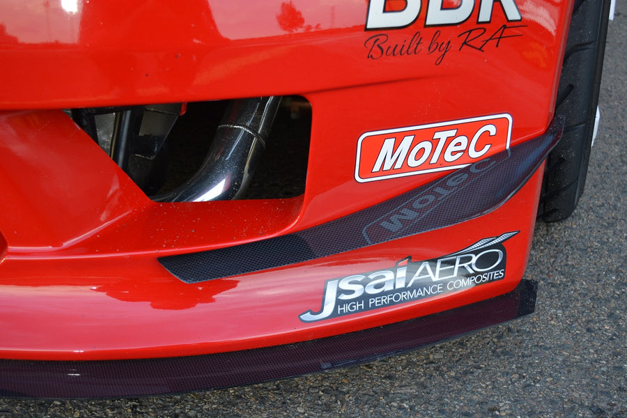 JSAI AERO Nissan 350Z Z33 Vertex style front canards body kit, aftermarket aerodynamic upgrade for improved downforce, aggressive styling, and track performance.