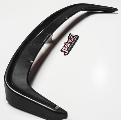 JSAI AERO Mines style rear boot spoiler for Nissan 370Z side angle, premium aftermarket aero component improving rear airflow, trunk styling, and aggressive street build appearance.