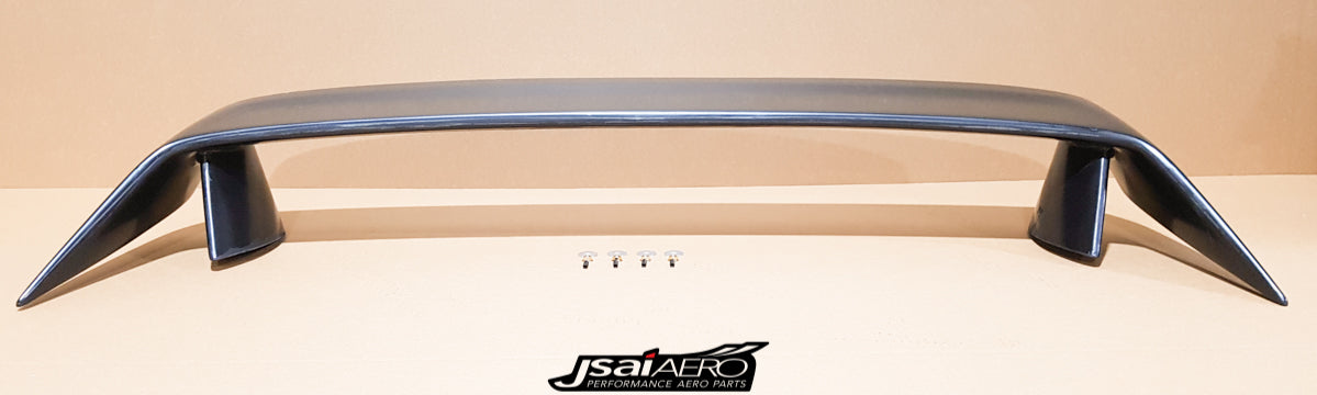 JSAI AERO GT wing center leg delete version for Nissan S15 200SX Silvia, aftermarket aero upgrade designed for aggressive track-inspired styling and aerodynamic performance.