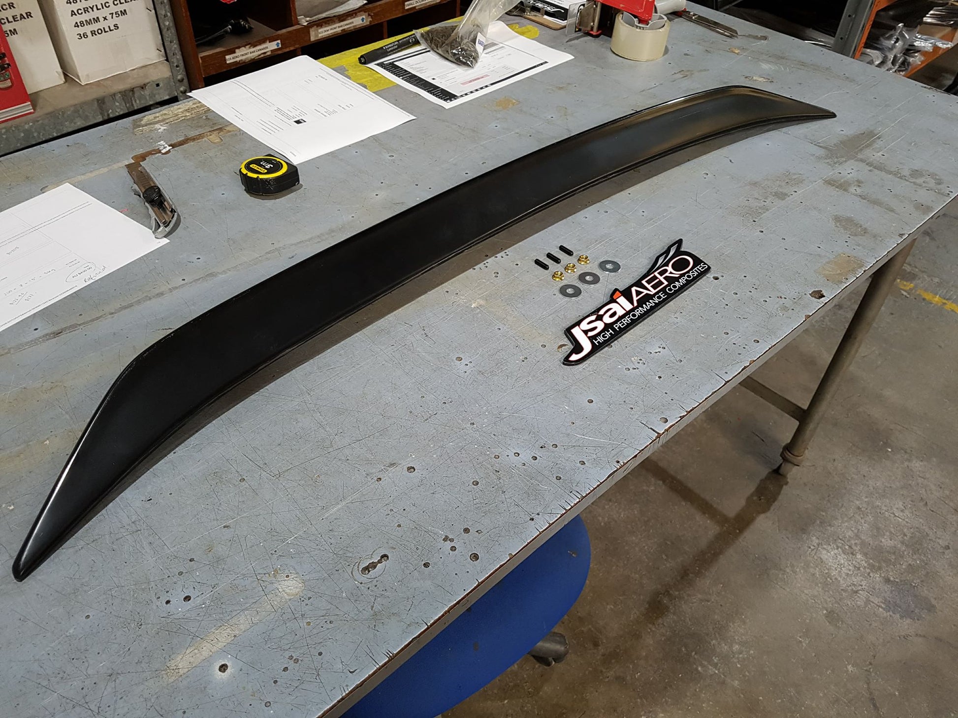 Unpainted JDM boot spoiler for Nissan S15 200SX Silvia by JSAI AERO, aftermarket aero body kit component for aggressive rear styling and modified builds.