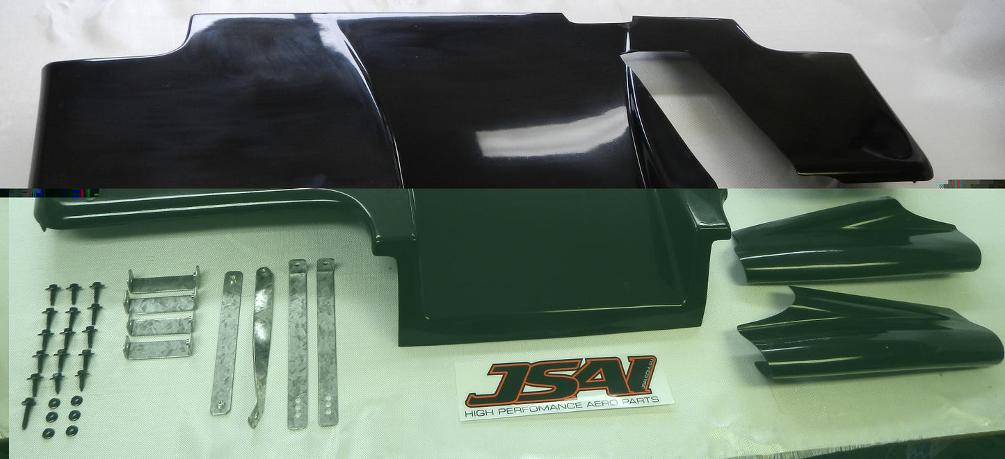 JSAI AERO rear diffuser kit parts for Nissan S15 200SX Silvia, aftermarket FRP body kit components designed for aerodynamic performance upgrades.