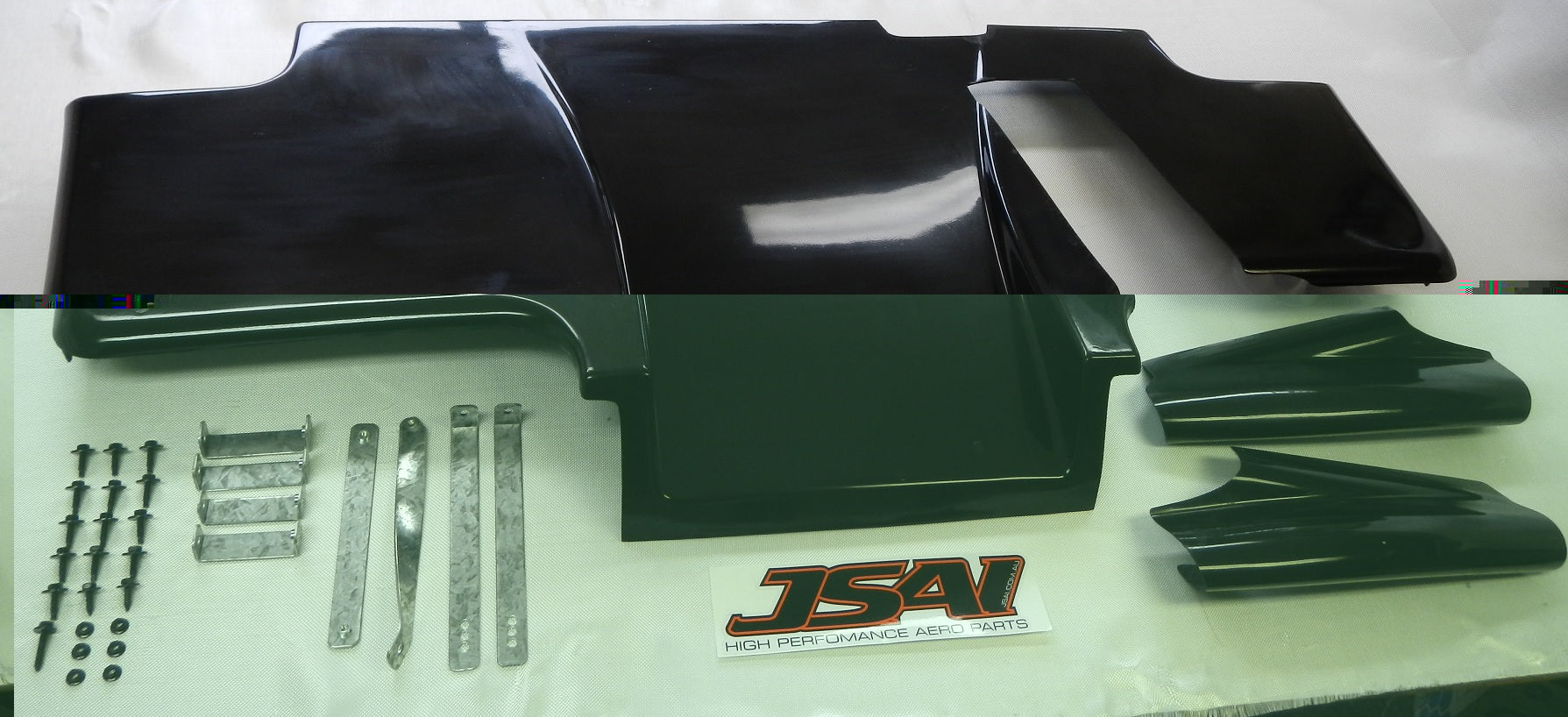JSAI AERO rear diffuser kit parts for Nissan S15 200SX Silvia, aftermarket FRP body kit components designed for aerodynamic performance upgrades.