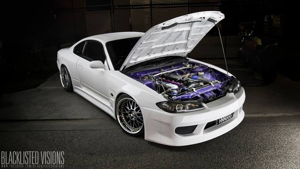 JSAI AERO Nissan S15 Vertex Ridge style front body kit, premium aftermarket aero upgrade improving airflow, front-end downforce, and modified JDM build aesthetics.