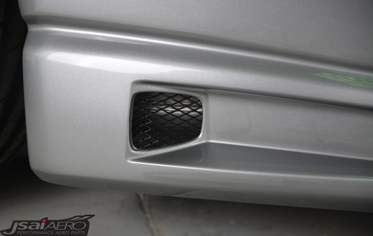 JSAI Aero Altia side skirts installed on vehicle showcasing sleek side profile enhanced aerodynamics and aggressive styling for performance build