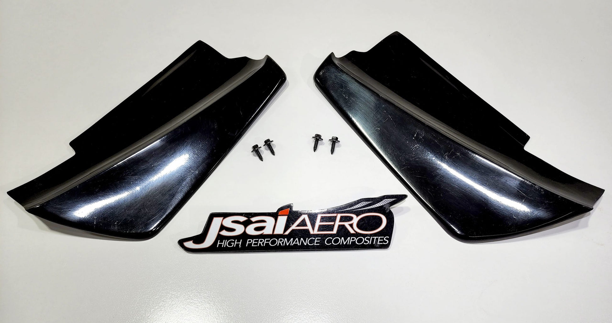 JSAI Aero carbon fiber front canards pair with mounting screws aftermarket bumper canards aero kit