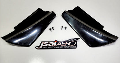 JSAI Aero carbon fiber front canards pair with mounting screws aftermarket bumper canards aero kit
