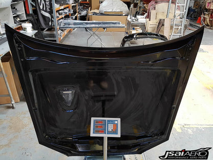 JSAI Aero carbon fiber hood underside showing lightweight construction