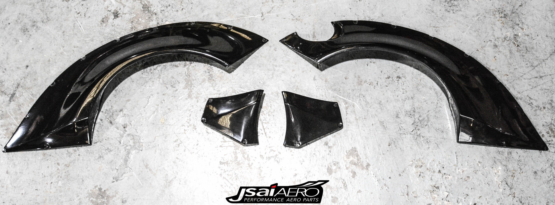 JSAI Aero carbon fiber rear over fenders pair for widebody kit aftermarket fender flares components
