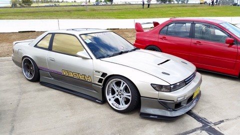 JSAI Aero side skirt extensions for Nissan S13 performance aero body kit