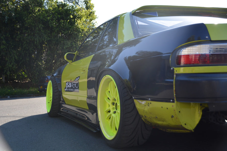 JSAI Aero Nissan S13 Silvia 55mm rear over fenders performance aero body kit