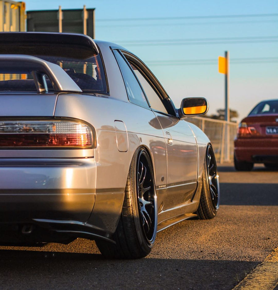 JSAI Aero Nissan S13 Silvia FRP side skirt extensions performance aero body kit