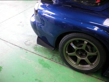 JSAI Aero rear pod extension installed on rear bumper side angle view aftermarket body kit fitment