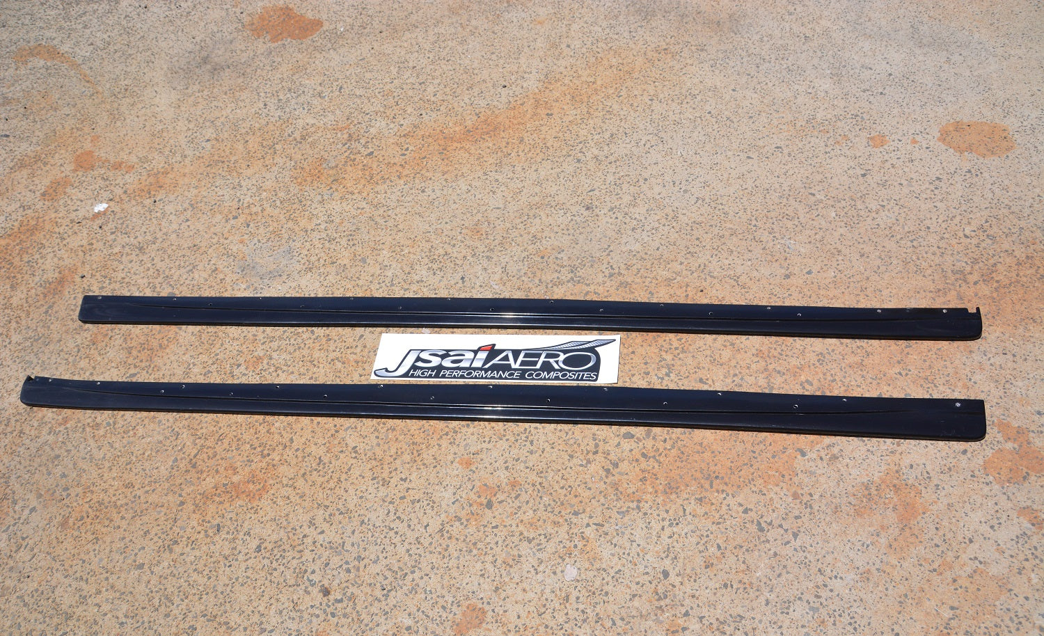 JSAI Aero side skirts pair black aftermarket side skirt extensions car body kit top view