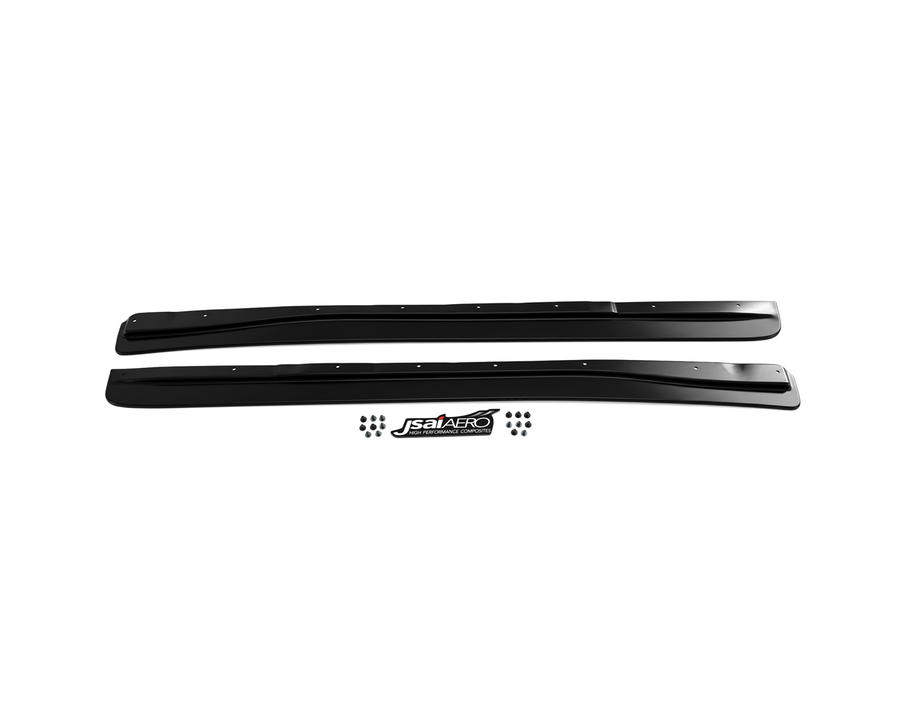 JSAI Aero black JDM side skirt extensions, premium performance aero parts designed for clean fitment, aggressive street styling and custom car builds.