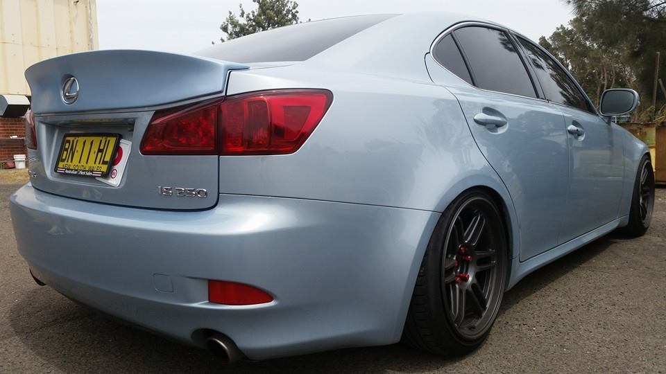 Lexus IS250 Wald rear spoiler, aftermarket trunk wing upgrade enhancing aerodynamic performance and sleek rear styling
