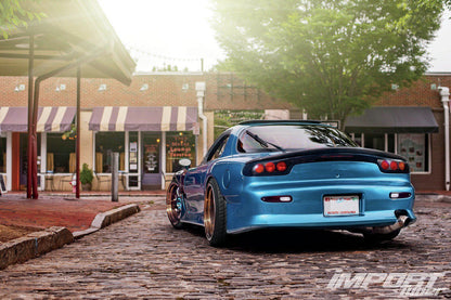 1993 Mazda RX-7 FD3S Vertex style rear bumper by JSAI Aero aftermarket rear bumper upgrade rear view