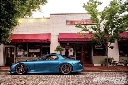 1993 Mazda RX-7 FD3S Vertex style side skirts by JSAI Aero aftermarket side skirt extensions body kit side view