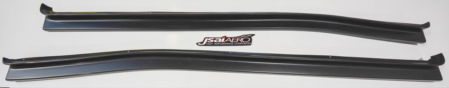 Mazda RX-7 FD3S AutoExe style side skirts by JSAI Aero aftermarket side skirt extensions body kit angle view
