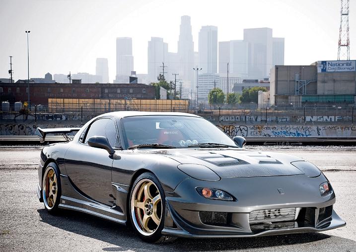 Mazda RX-7 FD3S D1 GT style side skirts by JSAI Aero aftermarket side skirt extensions body kit side view