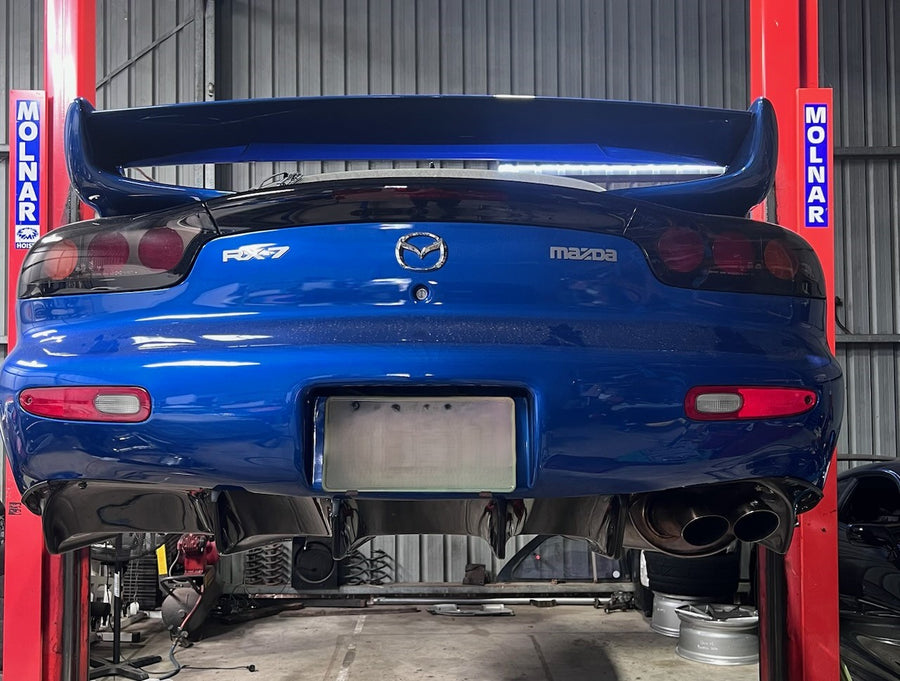 Mazda RX7 RE Amemiya style rear diffuser aftermarket body kit