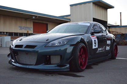 Mazda RX-8 front canards by JSAI Aero installed aftermarket front bumper canards aero upgrade