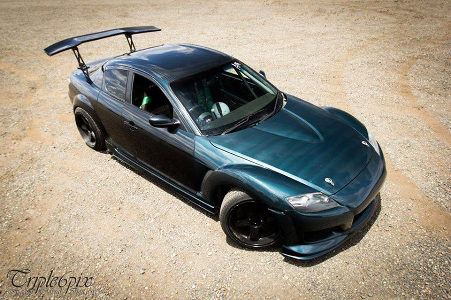 Mazda RX-8 Mazdaspeed style full body kit by JSAI Aero including front lip side skirts and rear lip aftermarket kit
