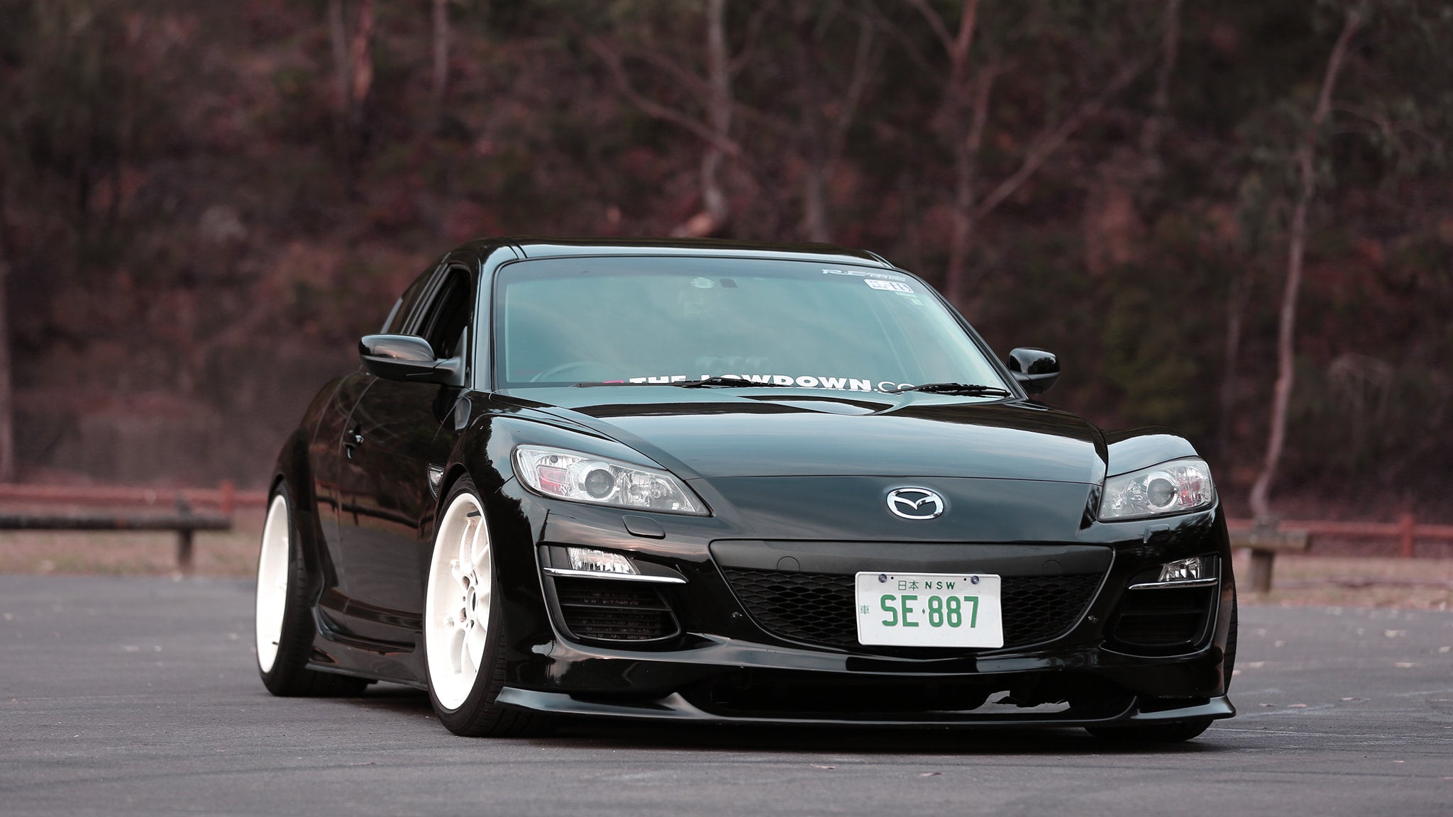 良品♪ 希少!! RX8 RX-8 SE3P Odula オーデュラ フロントバンパー エアロ カラー 25D 即決/即納 RX-8 - Odula Hood Aero Black