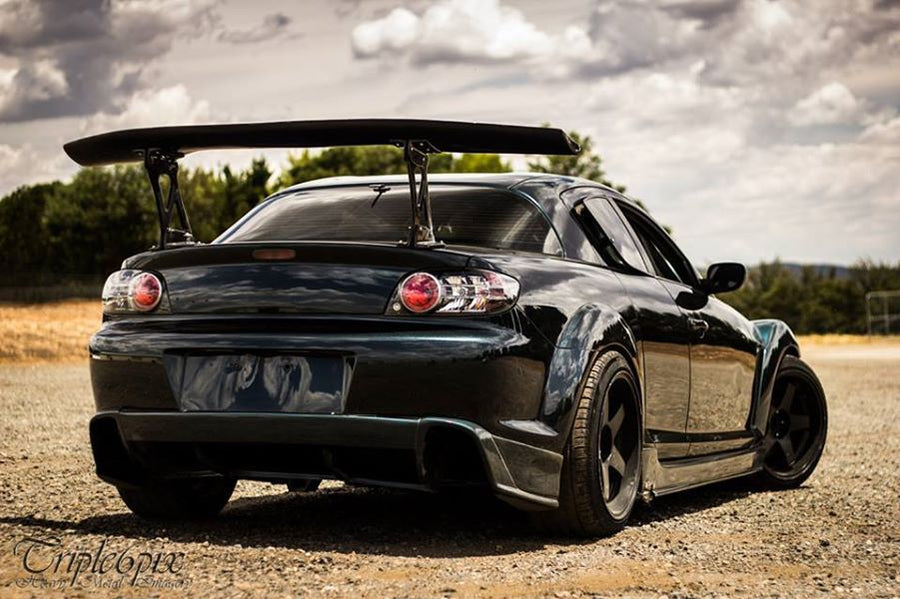 Mazda RX-8 Mazdaspeed style rear bar by JSAI Aero installed aftermarket rear bumper bar upgrade