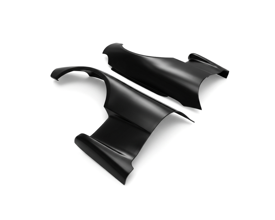 Black Mazda FD3S RX-7 Feed style front fenders by JSAI Aero, premium JDM aero parts for aggressive street, drift and track builds.