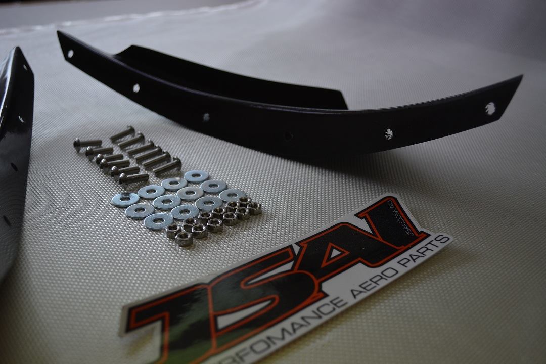 Mitsubishi Evo 8 front bumper canards for improved aerodynamics and aggressive styling upgrade