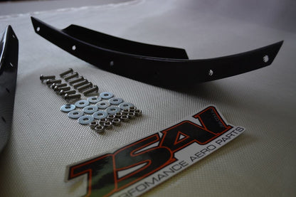 Mitsubishi Evo 8 front bumper canards for improved aerodynamics and aggressive styling upgrade