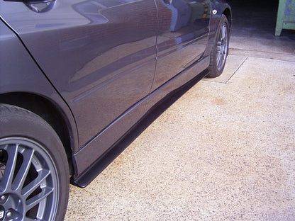 Mitsubishi Lancer Evolution 9 under side skirt extension aftermarket body kit add-on