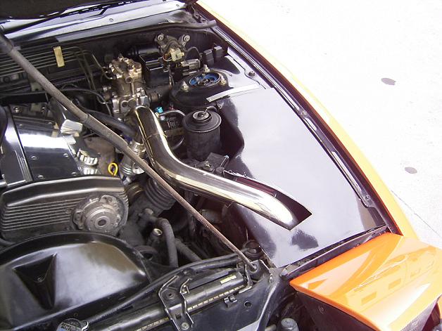 Nissan 180SX carbon fibre air box for improved airflow and performance engine upgrade