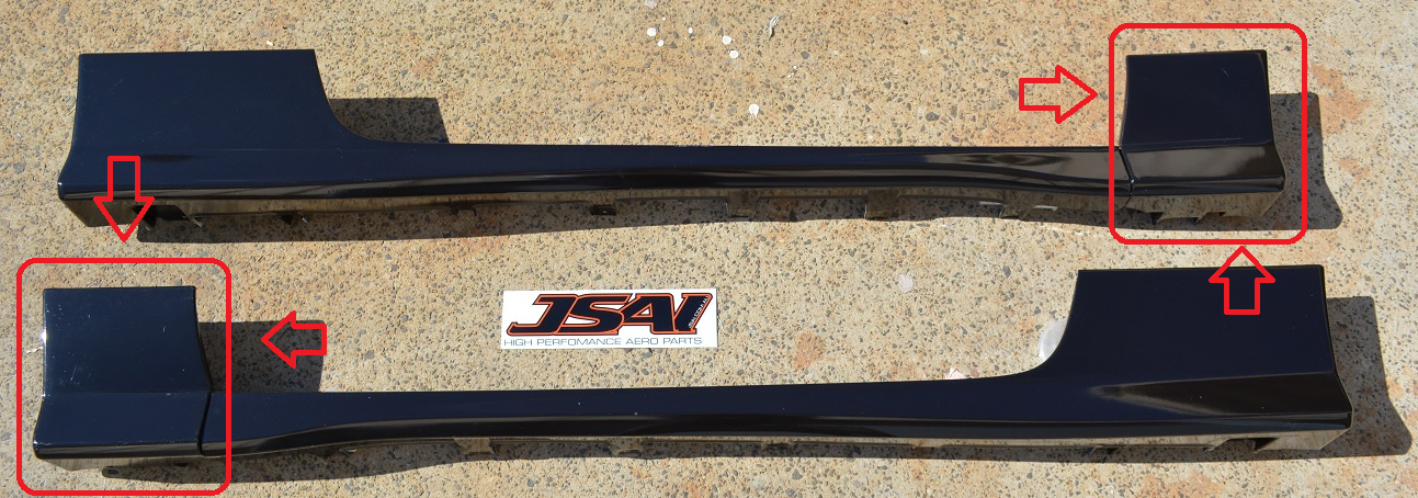 Nissan 180SX Type X side skirt front section for performance body kit and aero upgrade