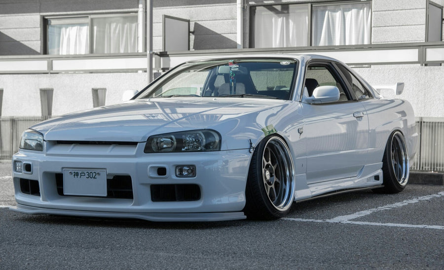Widebody Nissan GT-R R35 with JSAI Aero front splitter and performance aero body kit