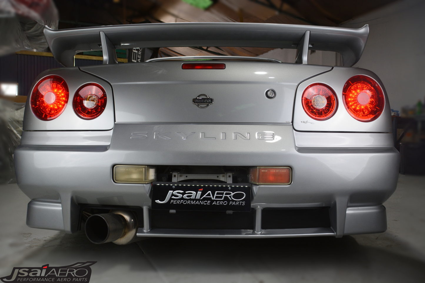 Nissan R34 Altia style rear bar aftermarket body kit