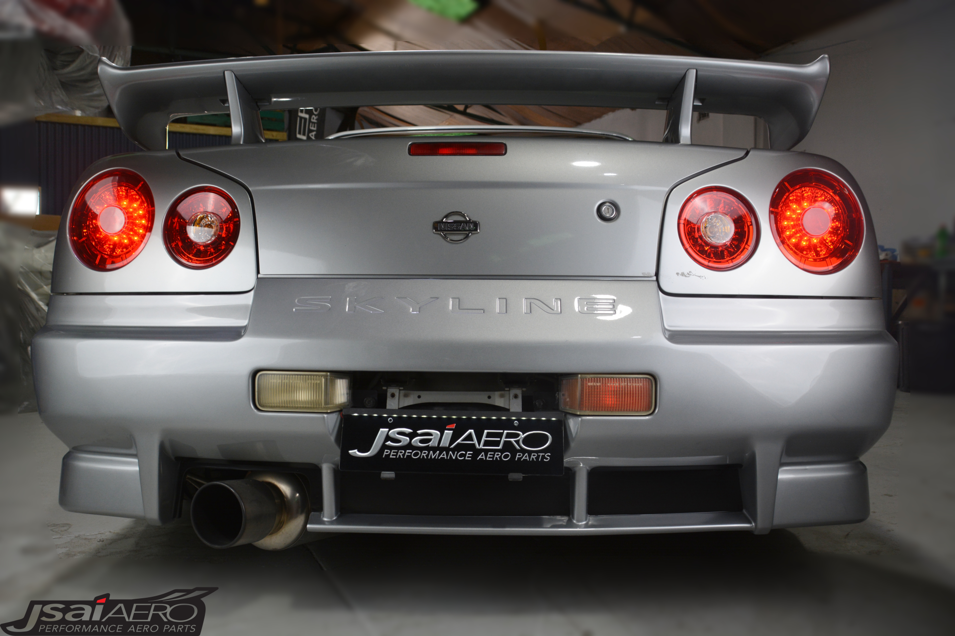 Nissan R34 Altia style rear bar aftermarket body kit