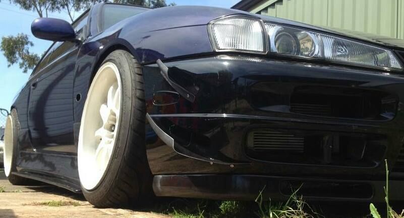 Nissan S14 Silvia 200SX Series 2 double canards front bumper aero kit