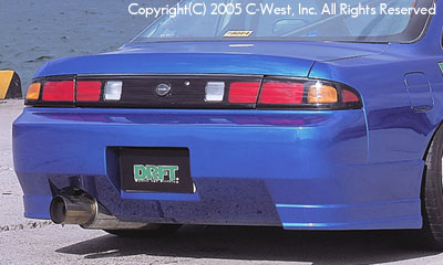 Rear view of Nissan S14 Silvia 200SX aftermarket rear bumper aero body kit