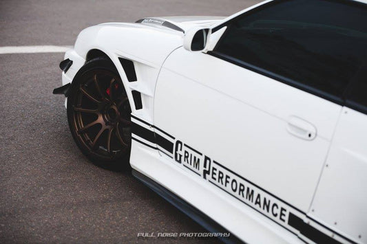 Nissan S14 Series 2 Silvia 200SX 30mm wide front fenders aftermarket body kit