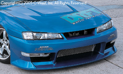 Nissan S14 Silvia 200SX Vertex Lang style aero front bumper close-up