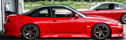 Nissan S14 Silvia 200SX Vertex style side skirts aftermarket aero body kit