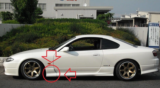 Nissan S15 200SX Silvia Aero JDM 2 piece side skirt section body kit