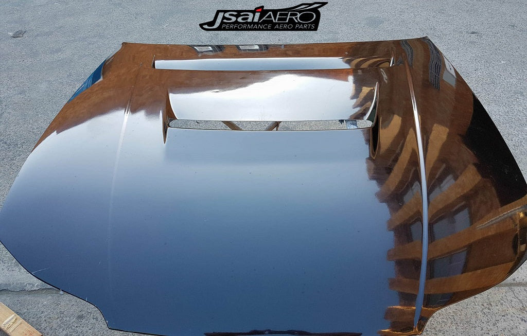 Nissan S15 200SX Silvia C-West style FRP vented bonnet unpainted