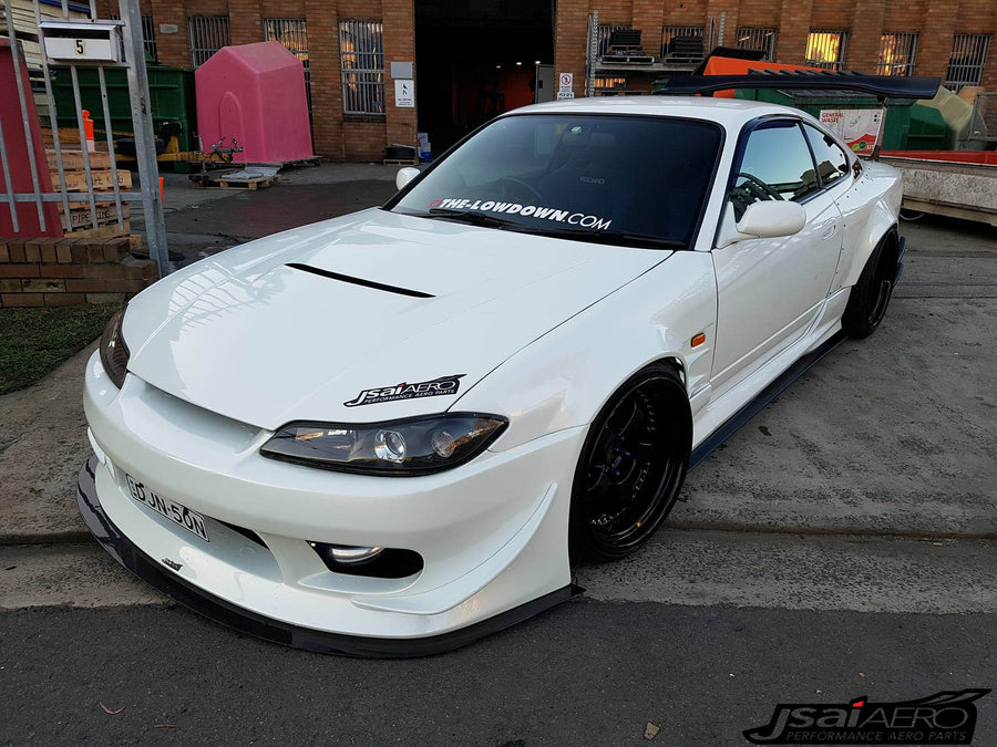 Nissan S15 200SX Silvia C-West style FRP vented bonnet