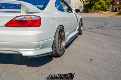 JSAI Aero Nissan S15 200SX Silvia extension kit installed showcasing enhanced body lines improved aerodynamics and aggressive styling for performance street and track builds